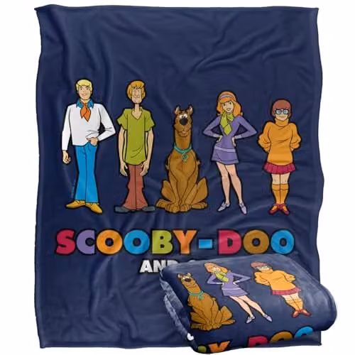 LOGOVISION Scooby Doo and Co Lineup Silky Touch Super Soft Fleece Throw Blanket, Multicolour, W: 127.0 cm x L: 152.4 cm