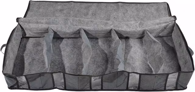 Garden Sanctuary Non-woven Fabric Underbed Storage Bags with Handles and Zippers, Grey – 1