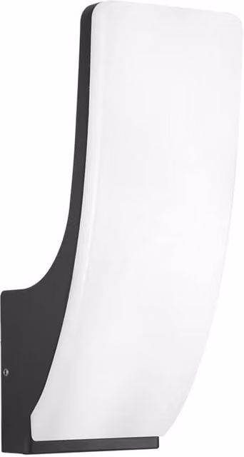 Netlighting Natan Black Outdoor Flush Wall Lamp with Warm White LED Light, IP54 Rated