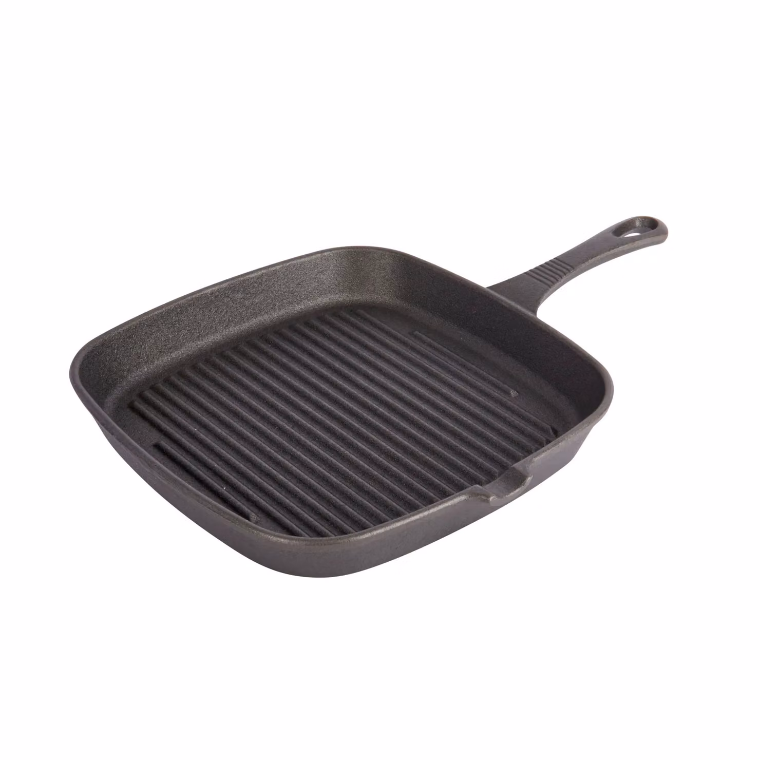KitchenCraft Cast Iron Uncoated Square Grill Pan, Grey, 23 cm – 8