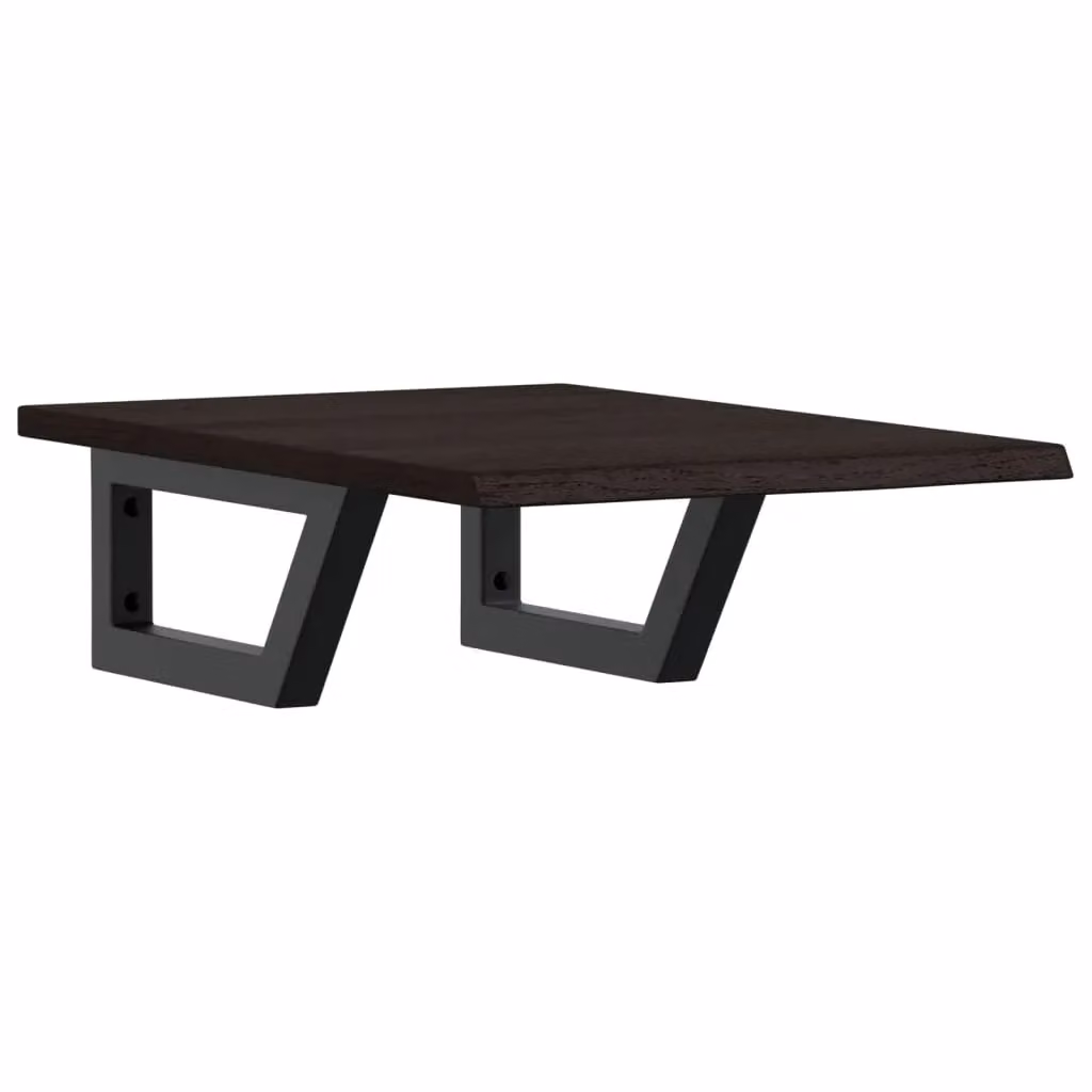 Berkfield Home Wall Mounted Basin Shelf in Brown Oak and Steel