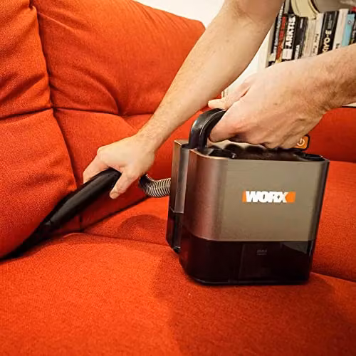 Worx WX030 20V Cordless Compact Vacuum in Black with Rechargeable Battery, Charger and Washable Filter – 6