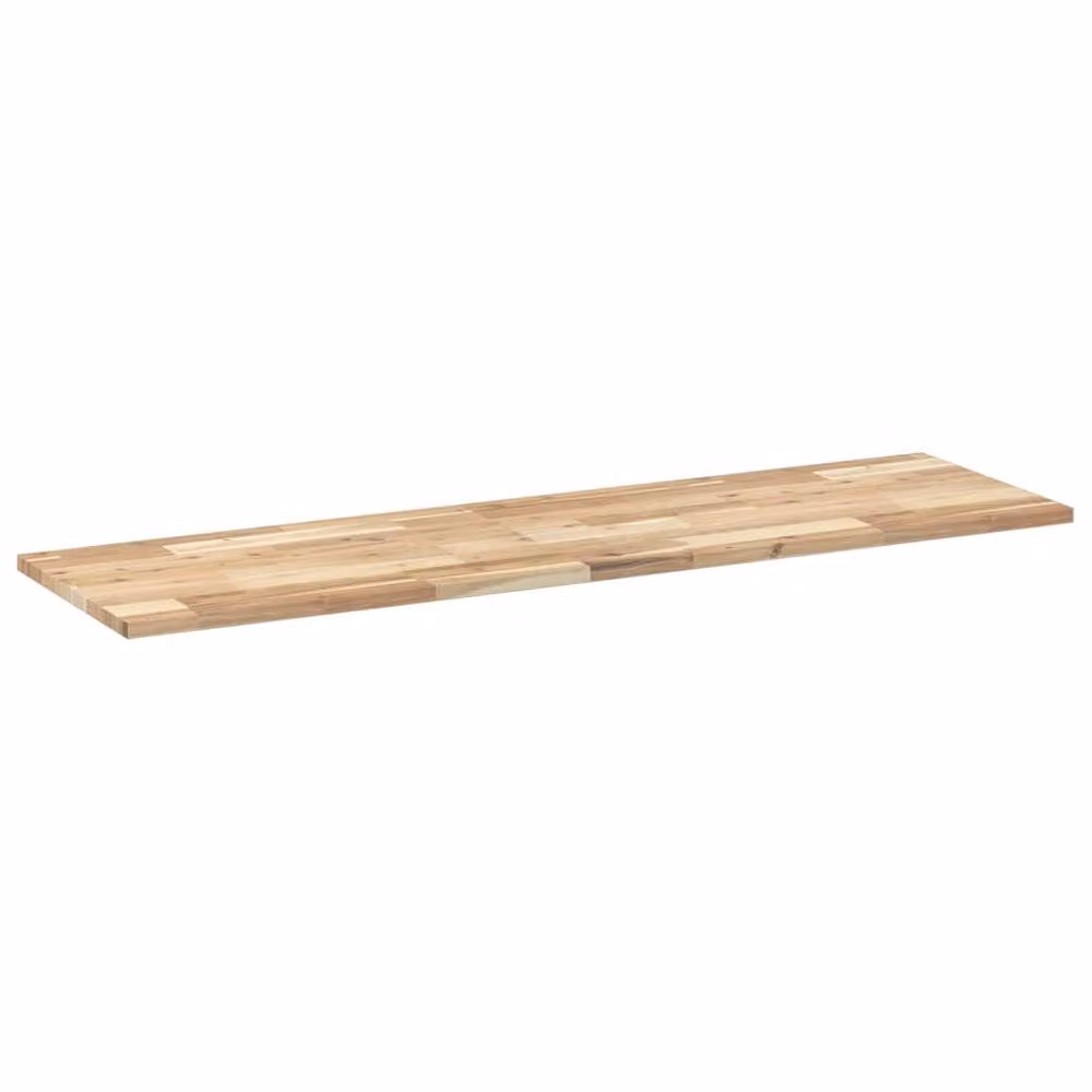 Berkfield Home Floating Shelf in Brown Untreated Solid Acacia Wood, W/D/H: 160 x 40 x 2 cm – 2