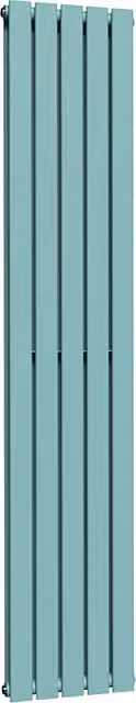 Lux Heat Caribbean Sea Flat Coloured Double Vertical Radiator, H: 180 cm x W: 35 cm