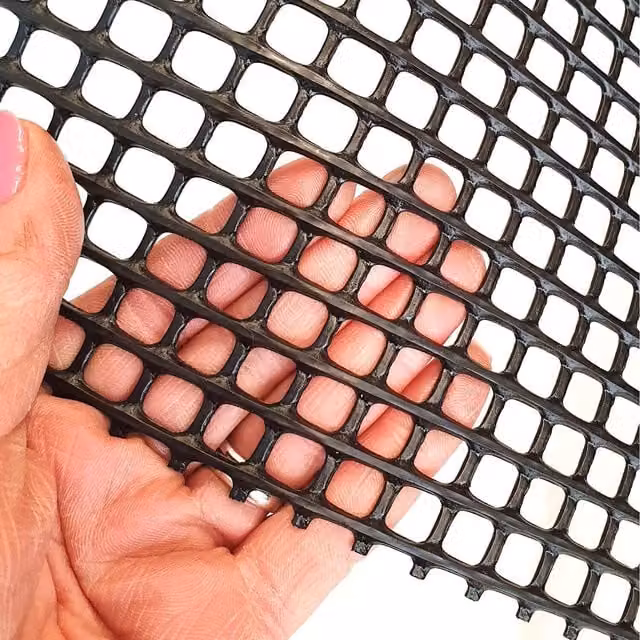 True Products Heavy Duty Extruded Square Mesh Plastic Fence Windbreak, Black, Length: 2500 cm