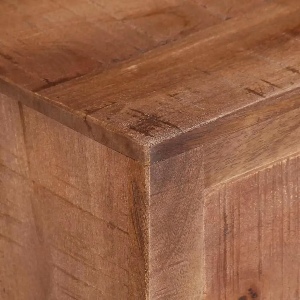 Berkfield Home Classic TV Cabinet in Brown Rough Mango Wood, W/D/H: 110 x 30 x 40 cm – 3