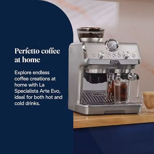 De'Longhi La Specialista Arte EVO BTC Espresso Coffee Machine in Silver with Cold Brew Function, PID Control and Steam Wand – 2