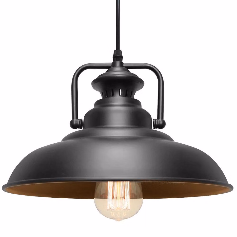 SPETLEK Modern Metal Dome Ceiling Pendant Shade in Black – 2