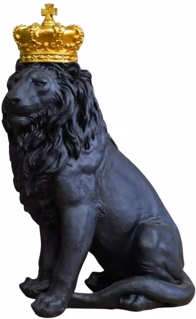 Gifts Direct 2 U Sitting Lion Crown Ornament in Black and Gold – 3