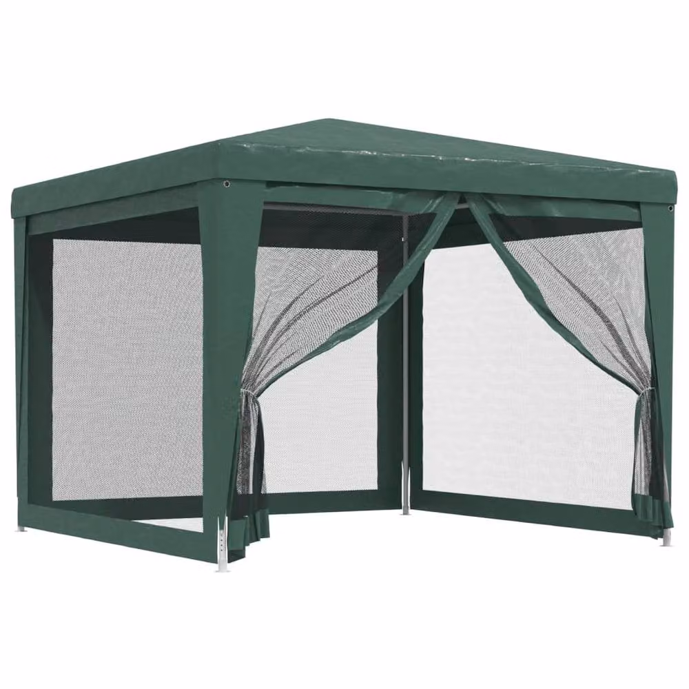 Berkfield Home Party Tent with 4 Mesh Sidewalls, Green, W: 300 cm, D: 300 cm, H: 246 cm – 3