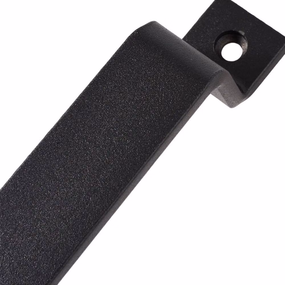NESTLUNE Heavy Duty Carbon Steel Barn Door Pull Handle in Matt Black – 3