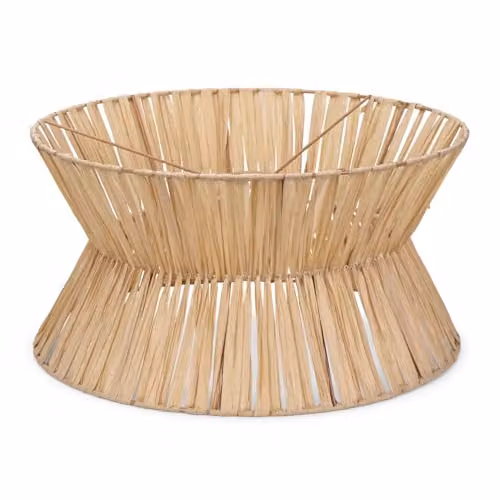 ValueLights Maddie Hourglass Paper Rope Ceiling Lamp in Beige with 4W Warm White LED Bulb, Shade Width: 38 cm