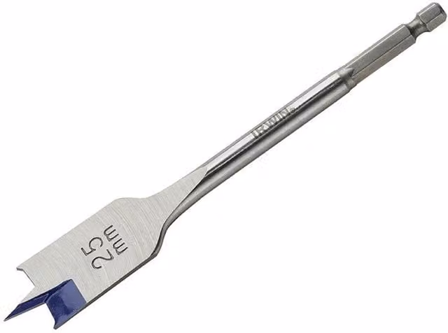 IRWIN Blue Groove 4x Flat Wood Drill Bit in Blue, Multicolour and Silver