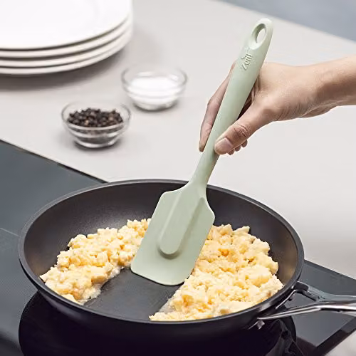 Zeal Non-Stick Silicone Spatula with Hanging Loop, Green, 26 cm – 2