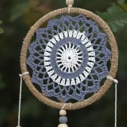 KDMD Elemental Spirits Ethnic Dream Catcher in Medium Grey – 3