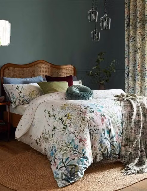 Laura Ashley 2 Pack Multicolour Floral Pure Cotton Sateen Pointon Pillowcases