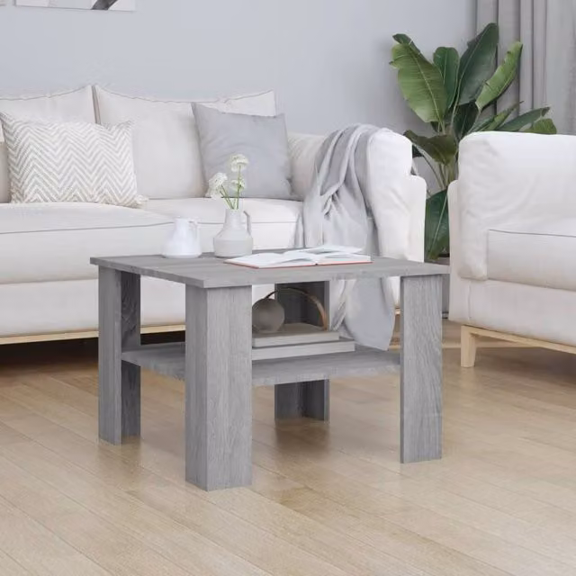 Berkfield Home Grey Sonoma Coffee Table, W/D/H: 60 x 60 x 42 cm – 1