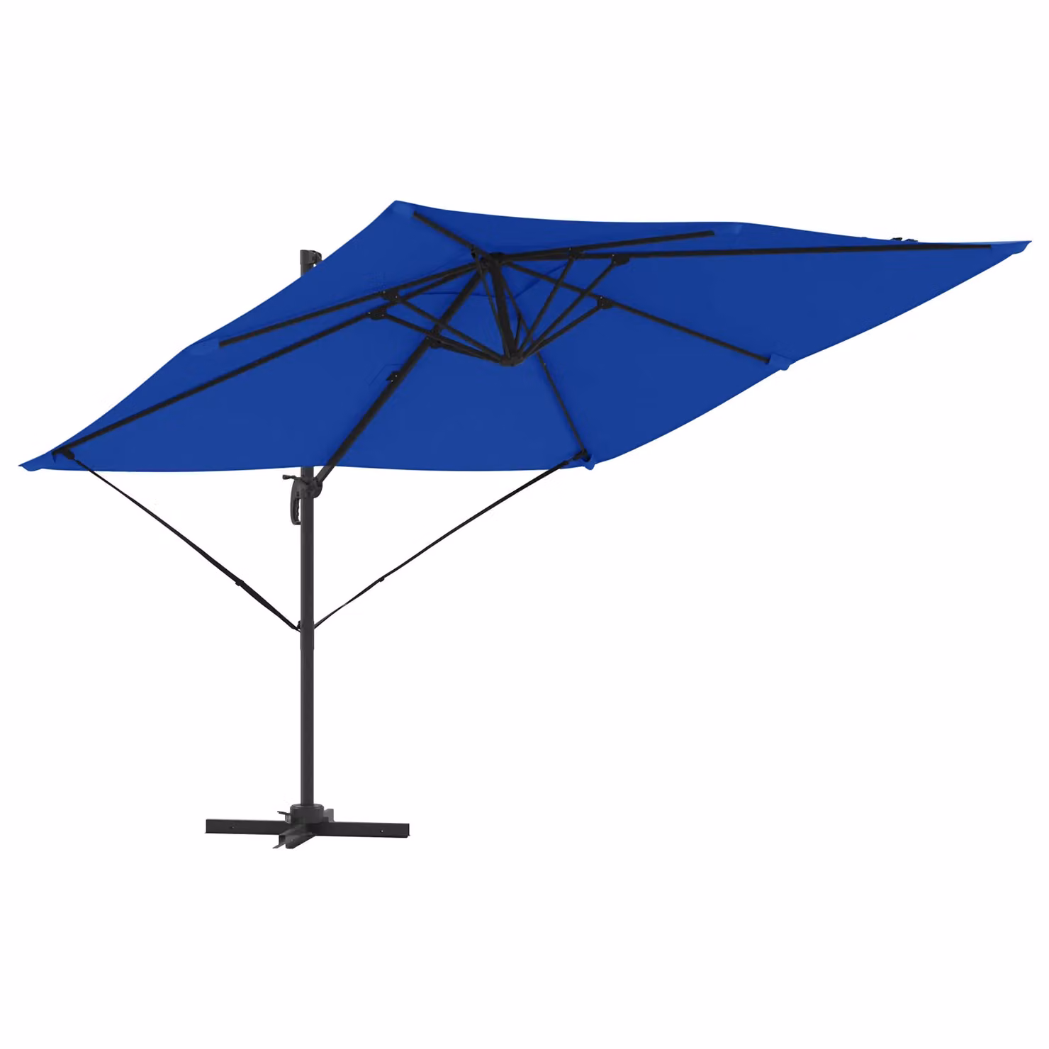 Berkfield Home Roma Cantilever Parasol in Azure Blue, Aluminium, W/D/H: 286 x 285 x 265 cm – 2