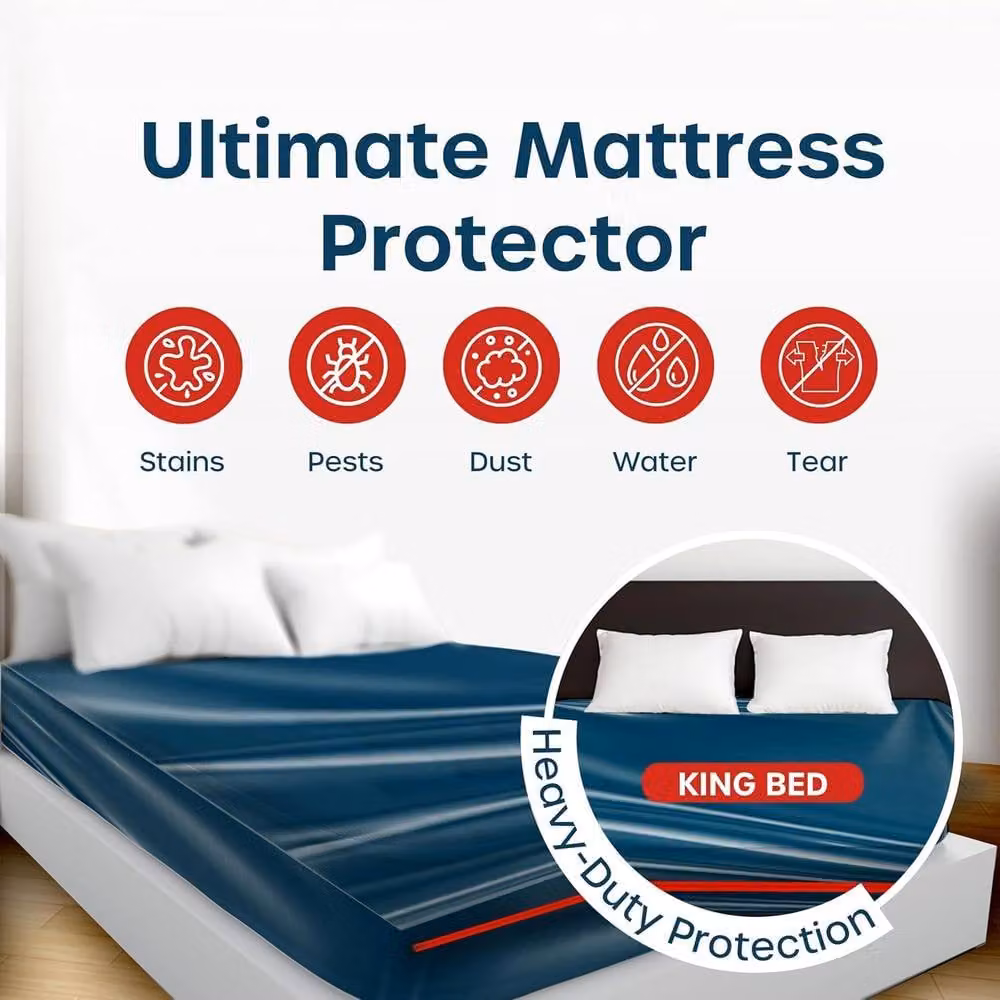 volila Blue Waterproof Mattress Storage Bag with Zipper, Medium – 1