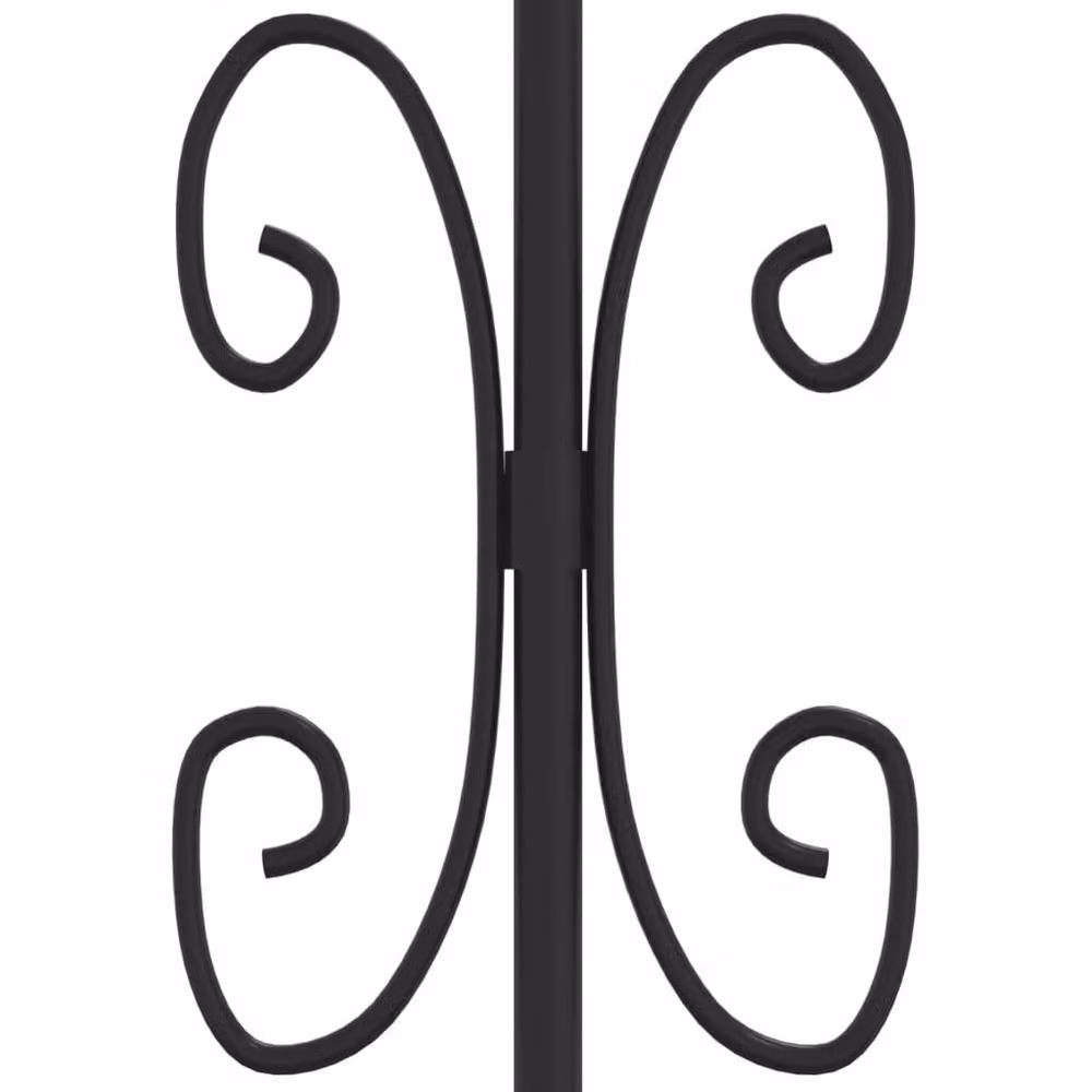 Berkfield Home Spear Top Garden Fence, Black Powder-coated Steel, Height: 115 cm – 4