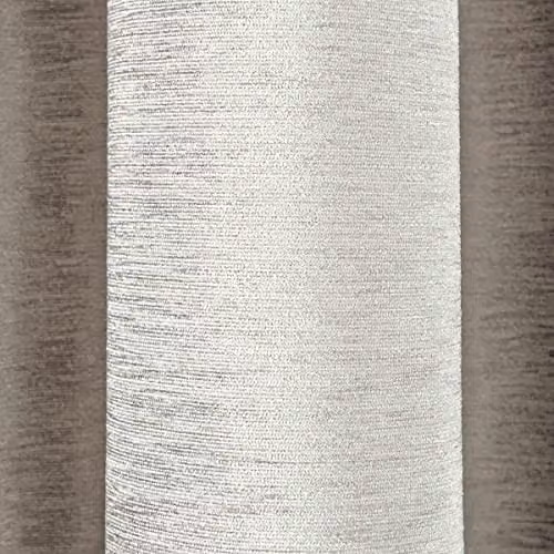 Smart Living Luxury Chenille Eyelet Lined Curtains, 2 Panels, Cream/Beige, Width: 117 cm, Drop: 137 cm – 2