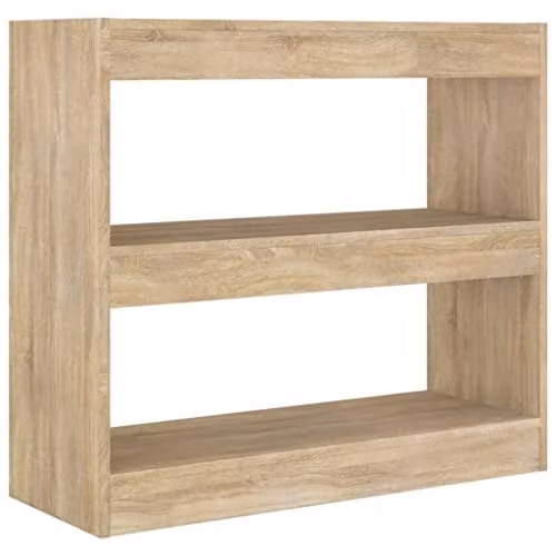 vidaXL Book Cabinet and Room Divider in Sonoma Oak, W/D/H: 80 x 30 x 72 cm