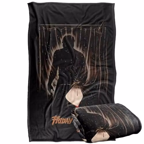 LOGOVISION Friday The 13th Part 3 Poster Super Soft Fleece Throw Blanket, W/D/H: 91 x 147 cm
