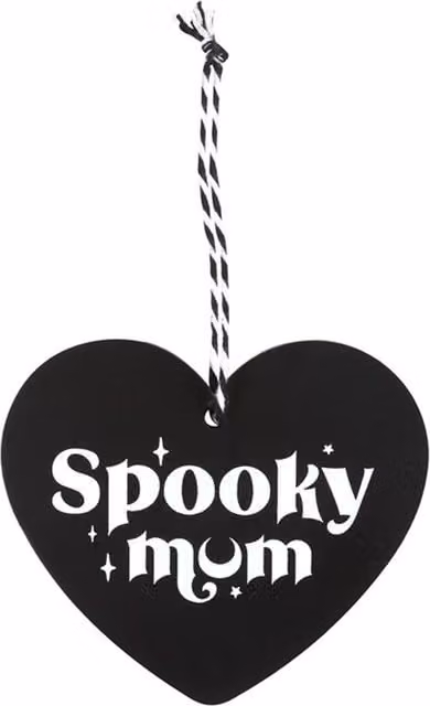 KDMK Spooky Mum Gothic Heart Wall Plaque, Black