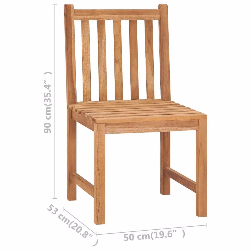 Berkfield Home 9 Piece Garden Dining Set in Brown Solid Lacquered Teak Wood – 3