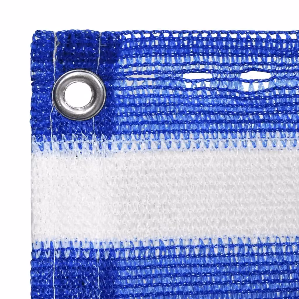 Berkfield Home Balcony Screen Blue and White W: 90 cm, L: 400 cm – 2