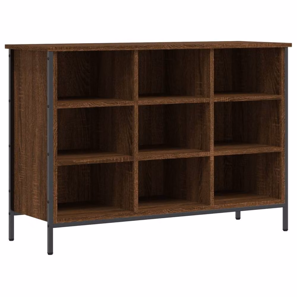 Berkfield Home Brown Oak Shoe Cabinet W/D/H: 100 x 35 x 70 cm – 3