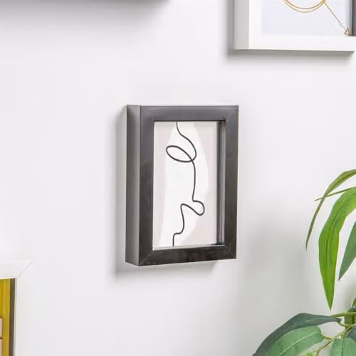 Nicola Spring 3D Shadow Box Photo Frames, Black, Pack of 5, W/D/H: 10 x 15 x 3.5 cm – 3