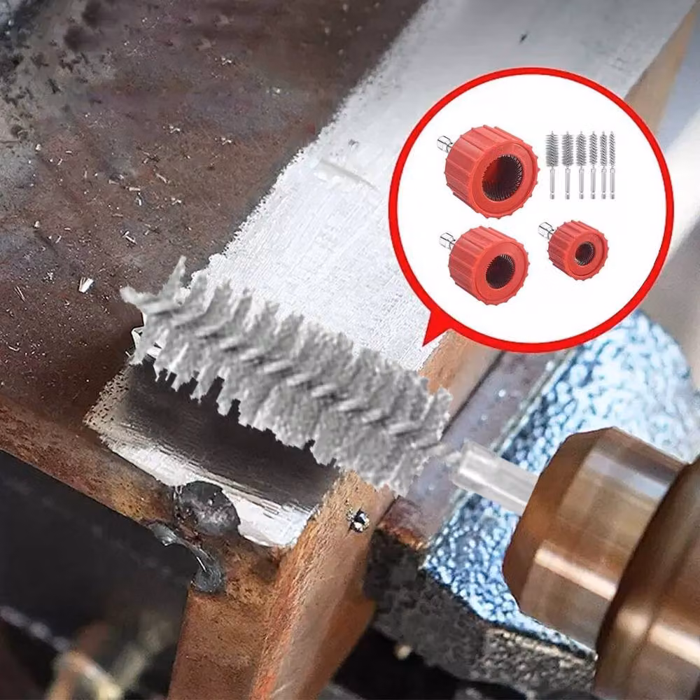 NESTLUNE 9x Red Copper Pipe Cleaner Brush for Drill/Driver, Stainless Steel, W/D/H: 100 x 15 x 15 cm – 2