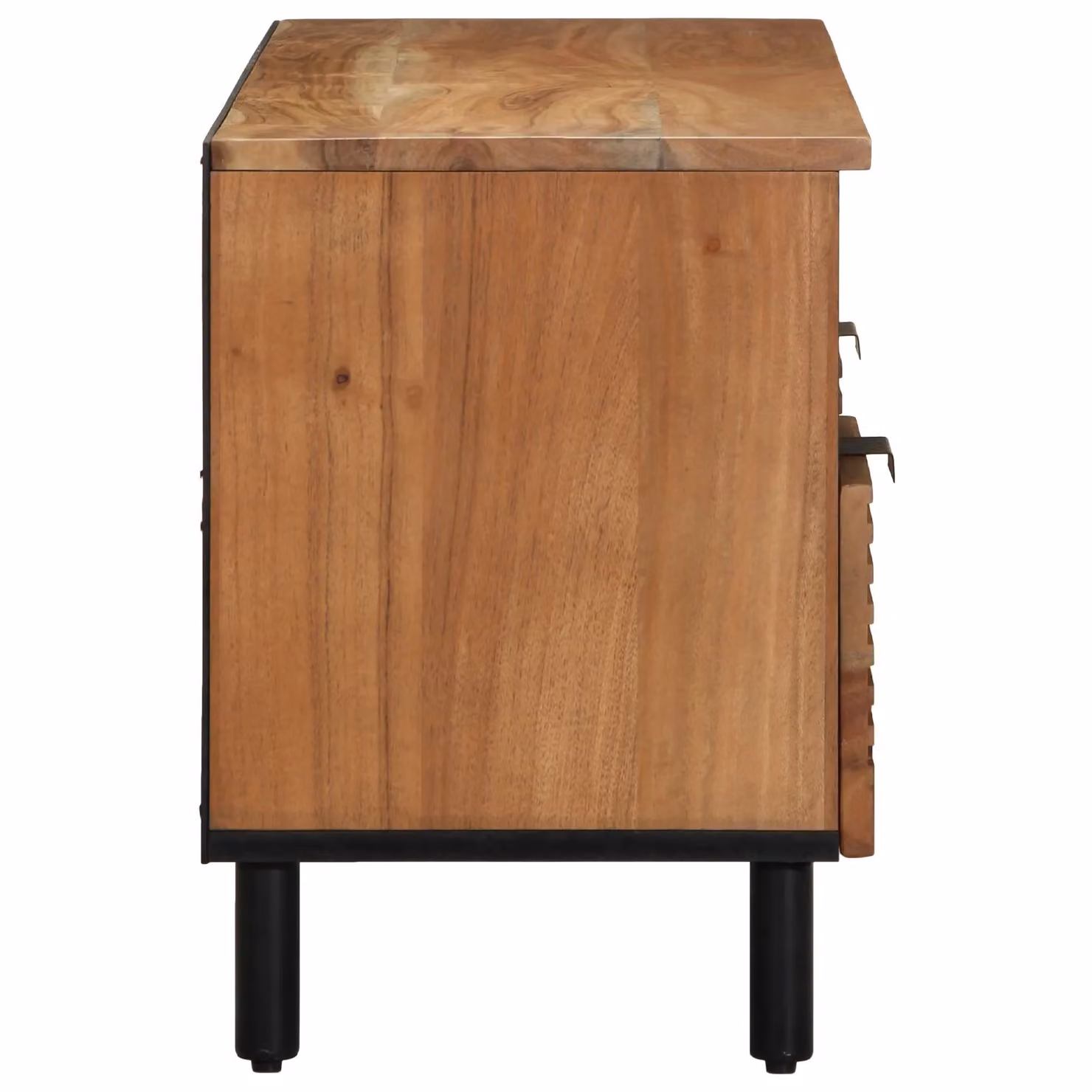 Berkfield Home Industrial TV Cabinet in Brown Solid Acacia Wood W/D/H: 100 x 33.5 x 46 cm – 3