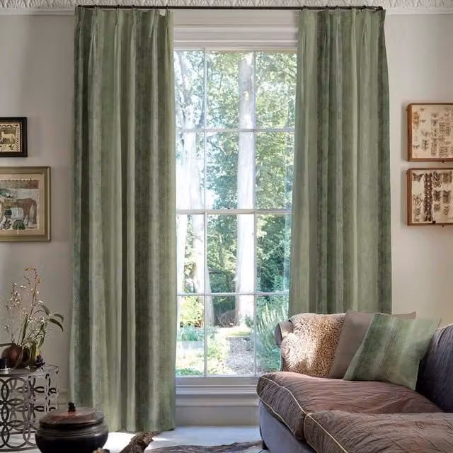 Linda Barker Home Made To Measure Emerald Green Blackout Fabric Curtains