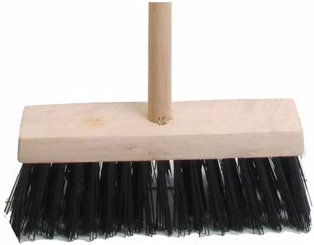 Faithfull Broom with Handle and PVC Head, Multi Colour, Width: 32.5 cm