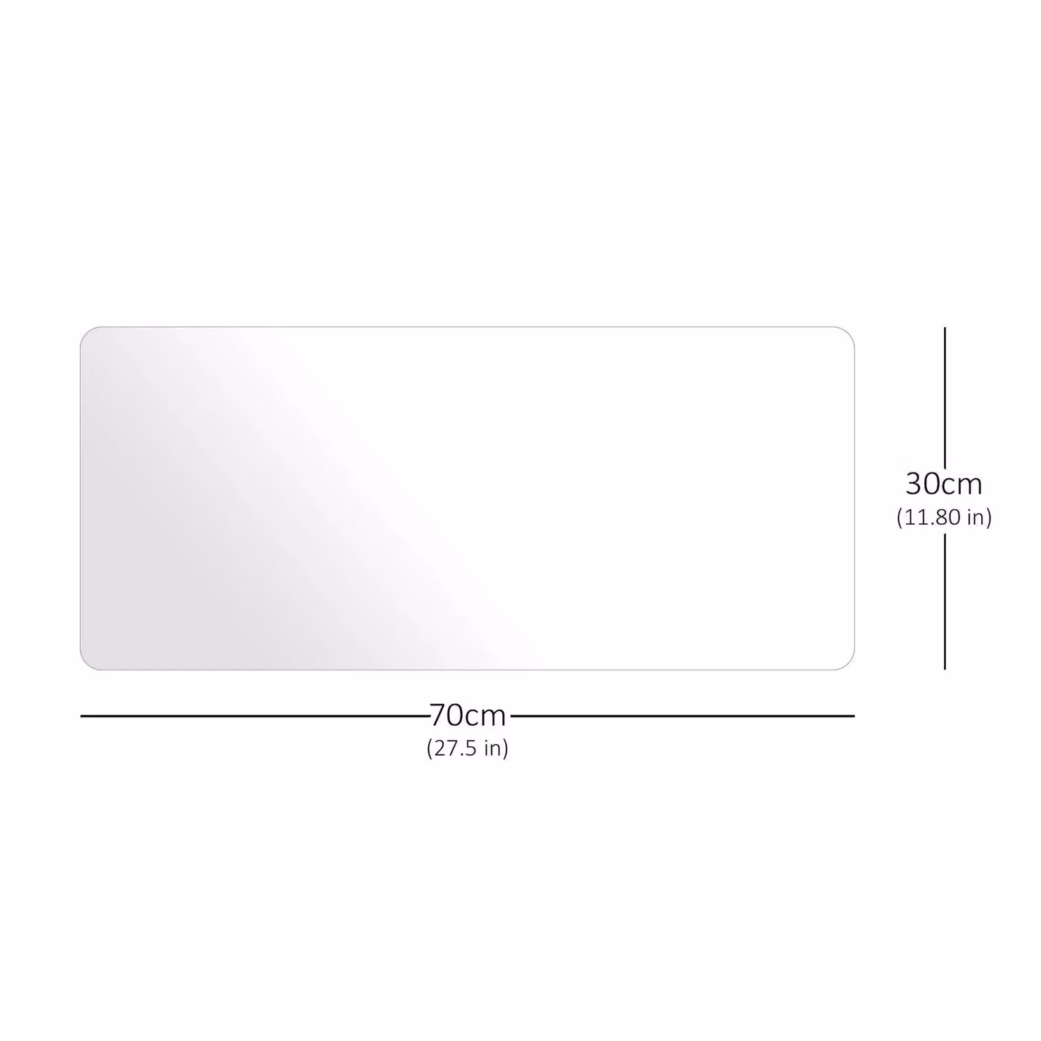 Nicoman Clear Non-Slip PVC Desk Protector Mat, Waterproof and Heat Resistant, W: 70 cm, D: 30 cm – 2
