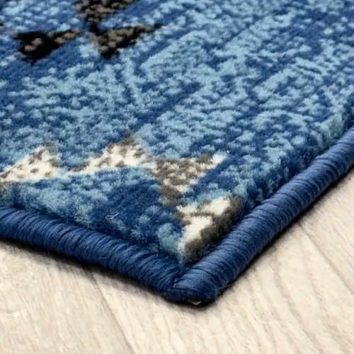 runrug Andes Blue Hallway Runner Rug, Stain-Resistant and Antistatic, W: 60 cm, L: 420 cm – 5