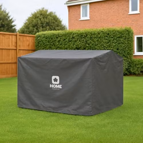 Home Source Grey Waterproof Polyester BBQ Cover for Gas and Charcoal Grills, W: 122 cm, D: 76 cm, H: 71 cm – 2