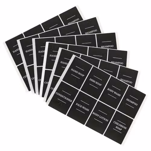 Harbour Housewares 48 Piece Soap Dispenser Label Set in Black – 1