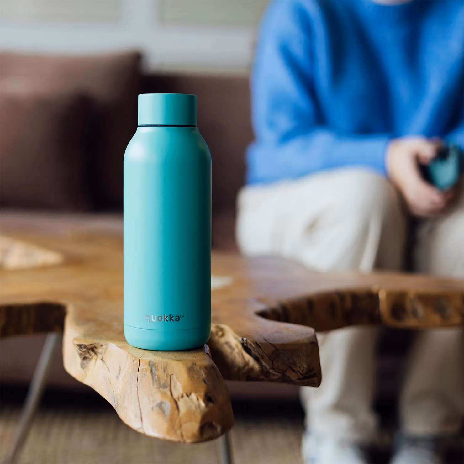 Quokka Stainless Steel Vacuum Insulated Thermal Water Bottle, Jade Green, 510 ml – 2