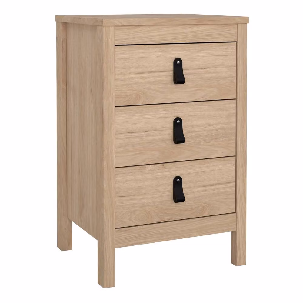 Wyld Haus Wildberry 3 Drawer Bedside Table in Jackson Hickory Oak Natural – 2
