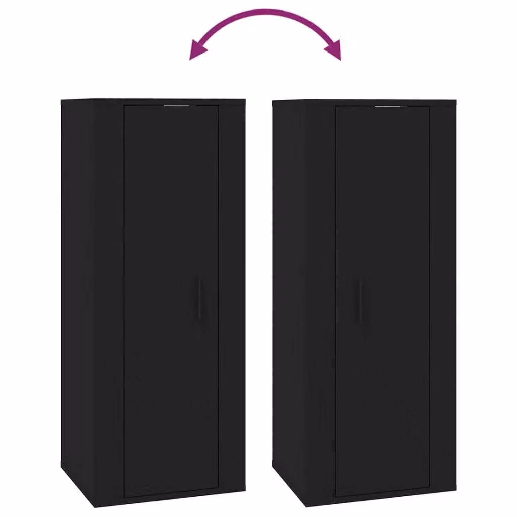 Berkfield Home Black Wall Mounted TV Cabinet, W/D/H: 100 x 34 x 40 cm – 3