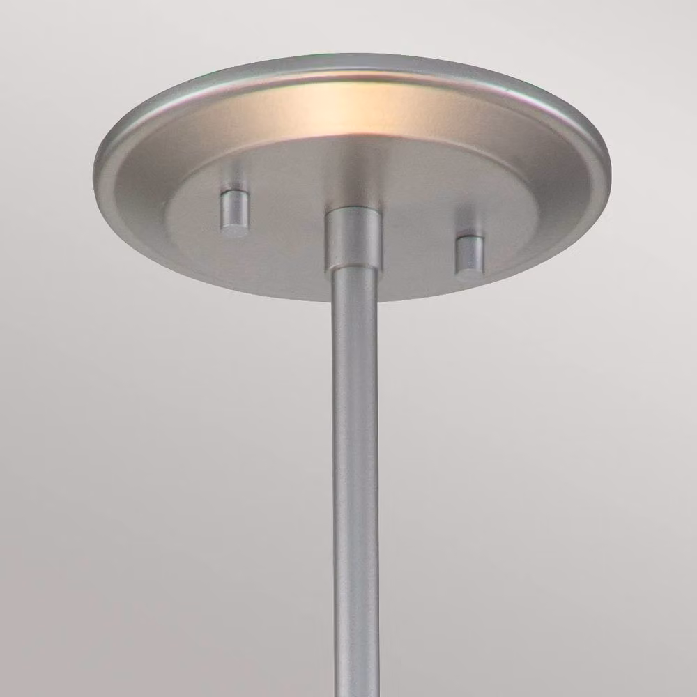 Netlighting Ziggy 2 Light Cylindrical Pendant Ceiling Light in Lacquered Silver – 2