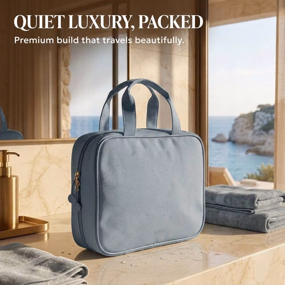 LUGG Travel Toiletry Bag with Hanging Hook in Grey, W/D/H: 19 x 8 x 25 cm – 3