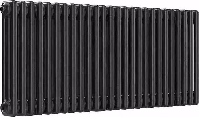 Lux Heat Horizontal 3 Column Steel Radiator in Pewter, W: 119 cm, H: 50 cm