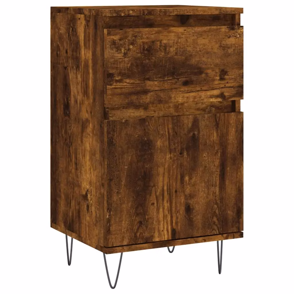 Berkfield Home Smoked Oak Sideboard in Brown, W/D/H: 40 x 35 x 70 cm – 2