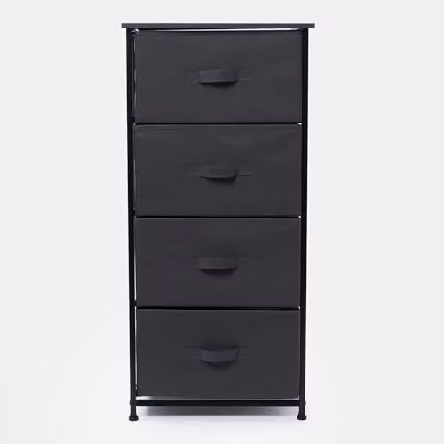 OHS 4 Drawer Fabric Storage Cabinet in Grey