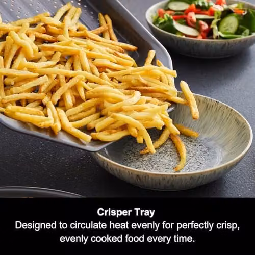Morphy Richards Grey Non-Stick Carbon Steel Pizza Tray and Crisper Set – 2