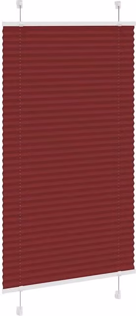 Berkfield Home Single Pleat Polyester Blind in Red, W: 70 cm, H: 150 cm – 1